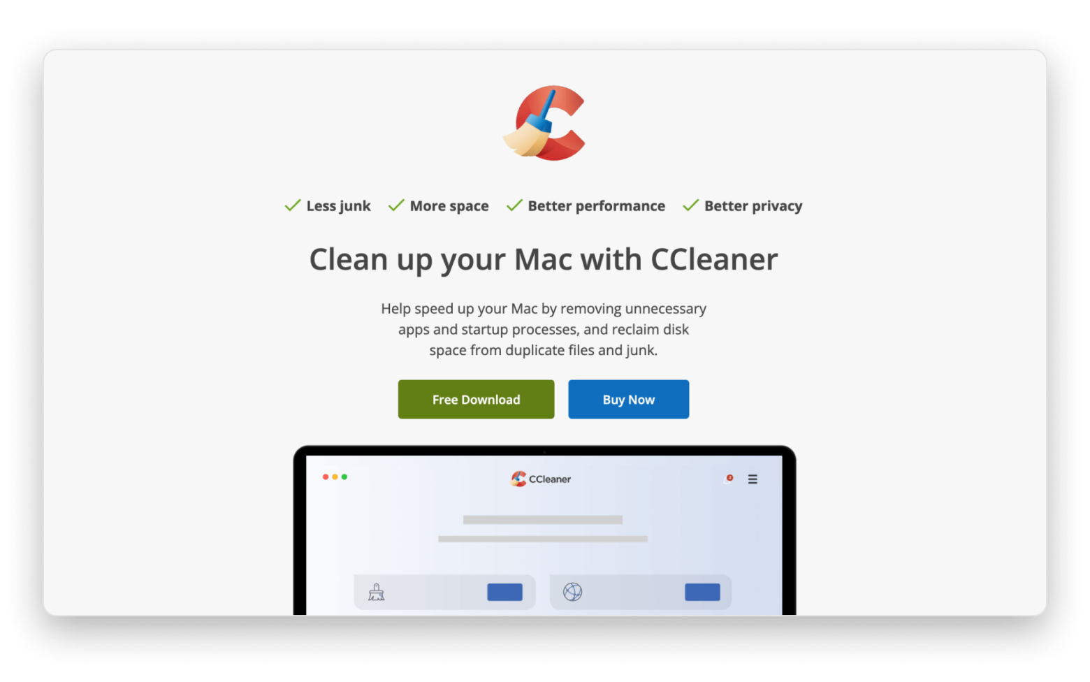 ccleaner mac cleaner app