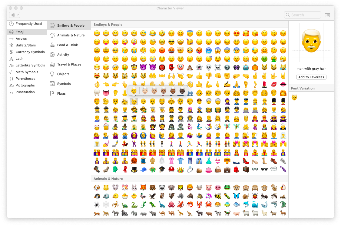 emojis on mac hot key