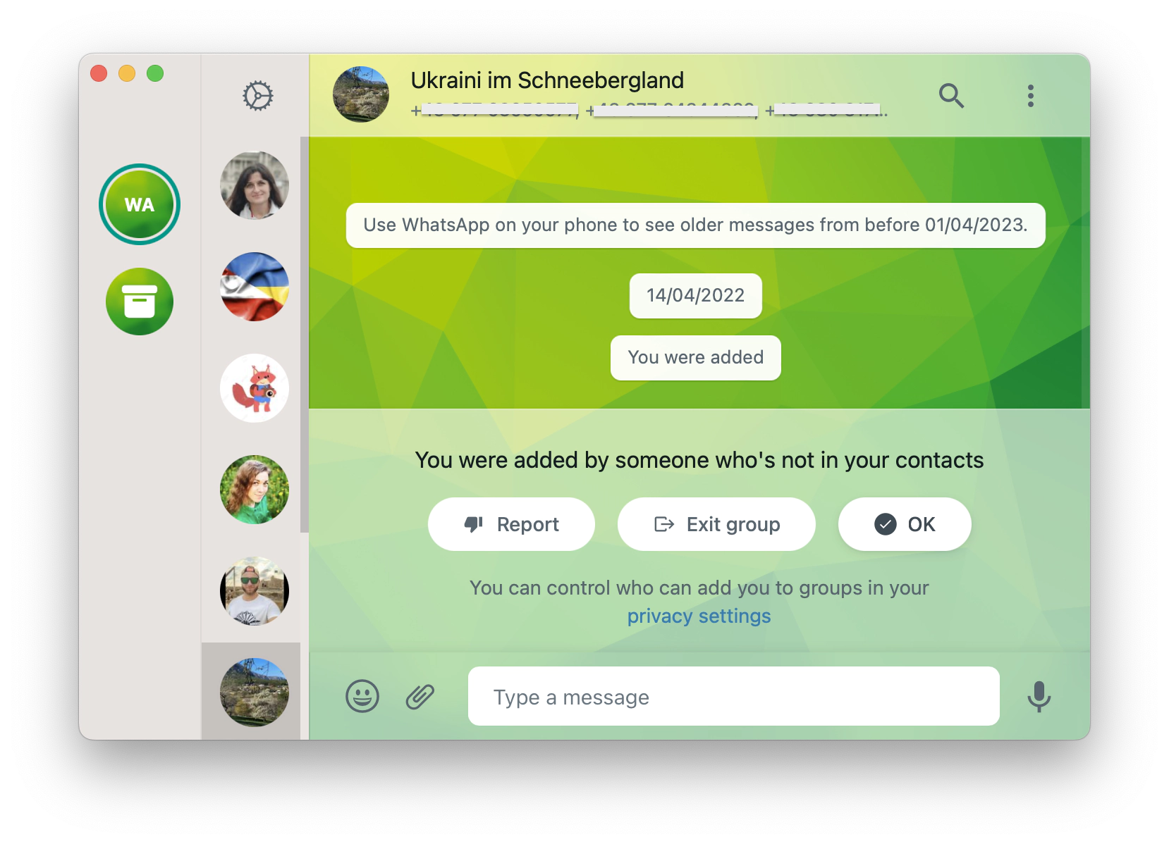 ChatMate, a WhatsApp desktop client 