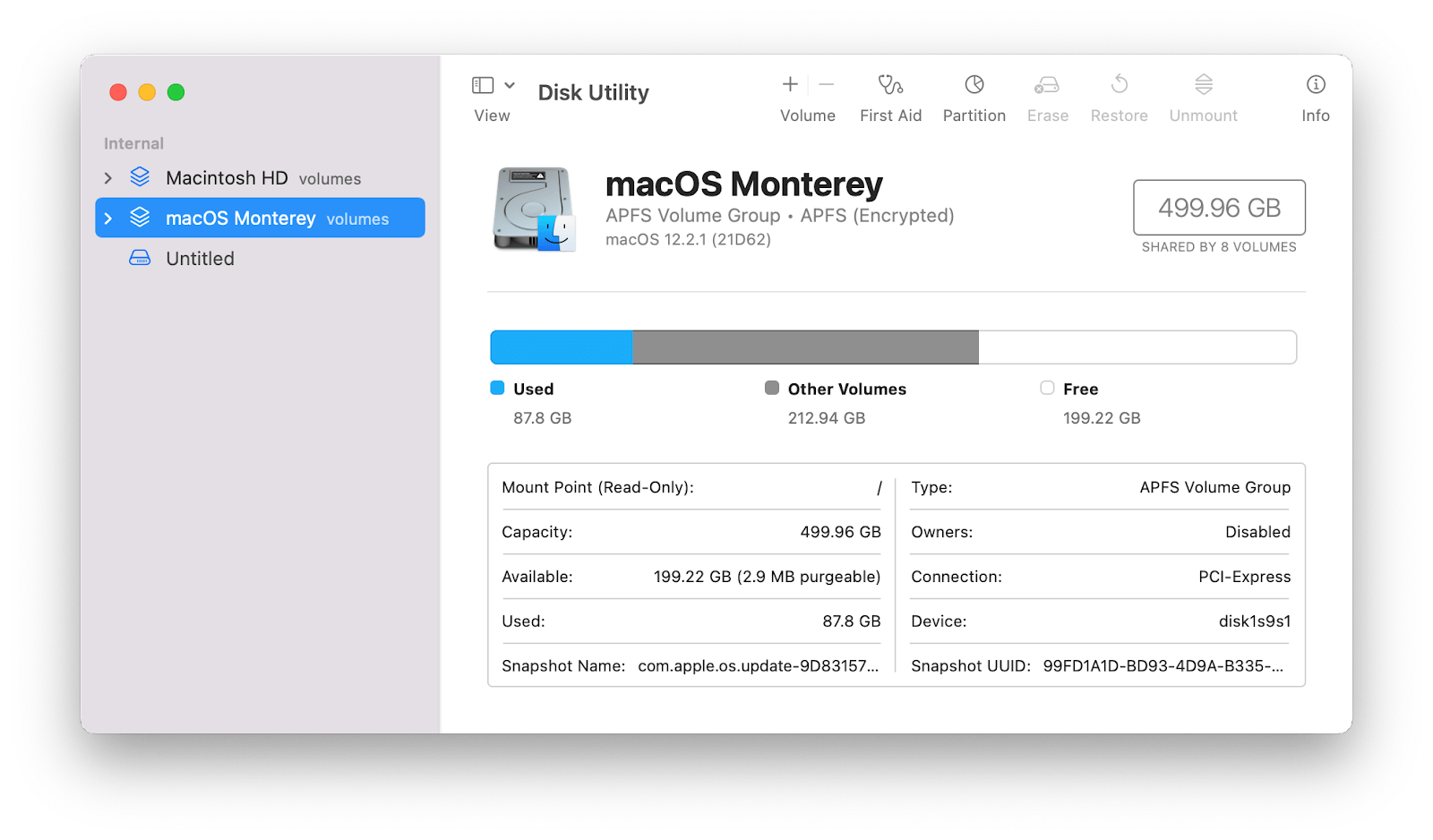 view mac storage