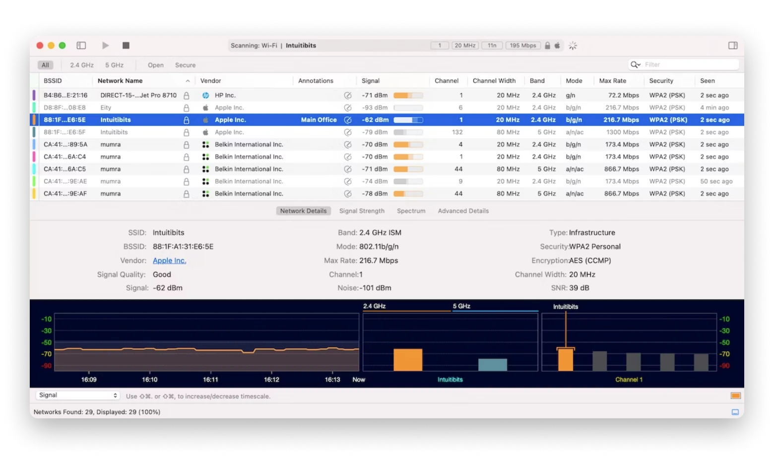 check network wifi explorer