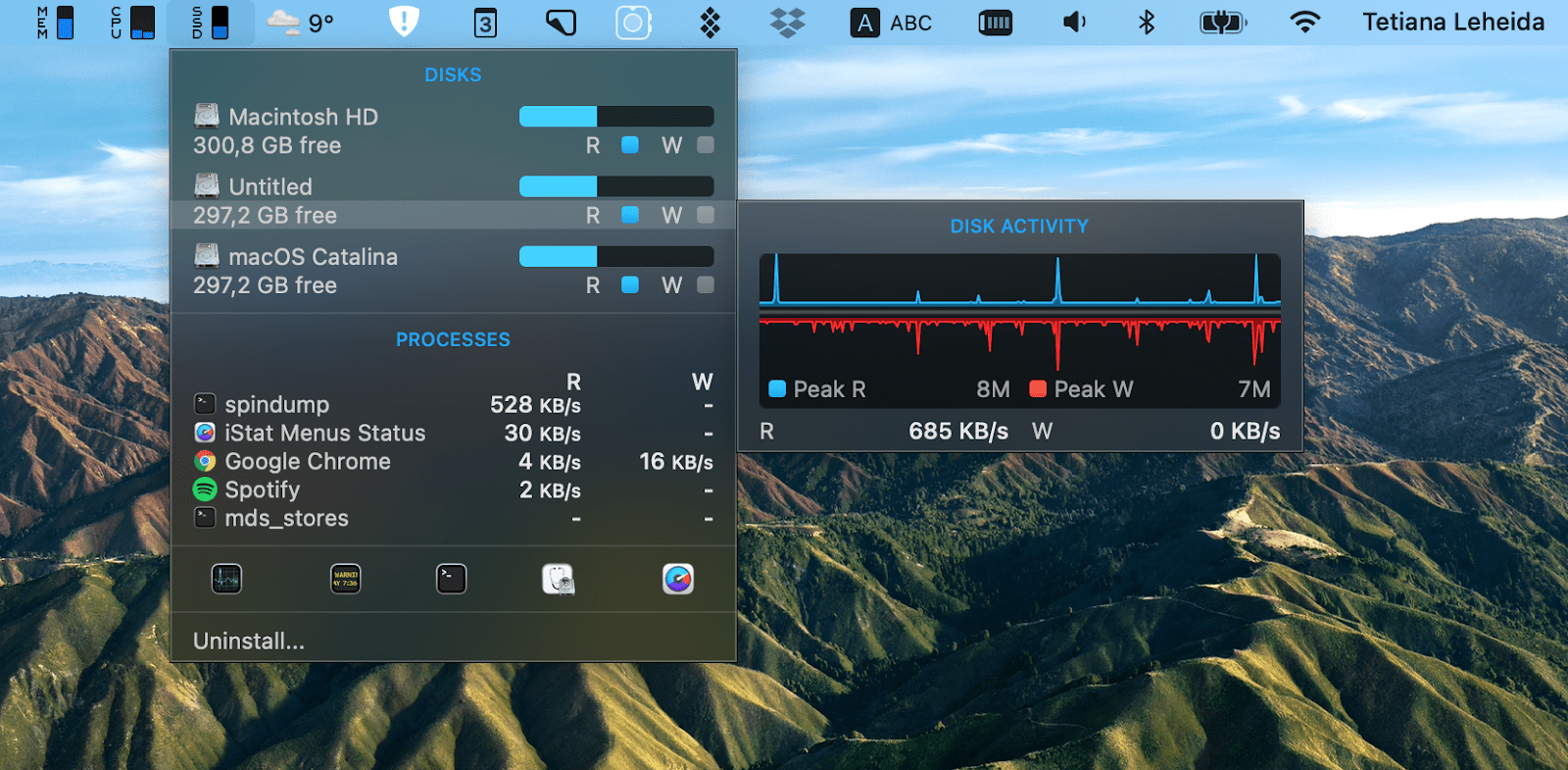 check processes iStat Menus