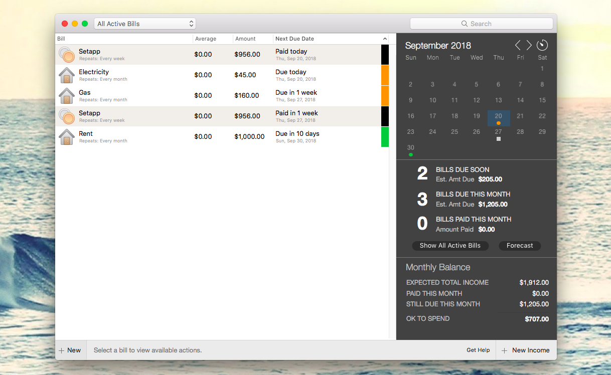 Manage bills with Chronicle
