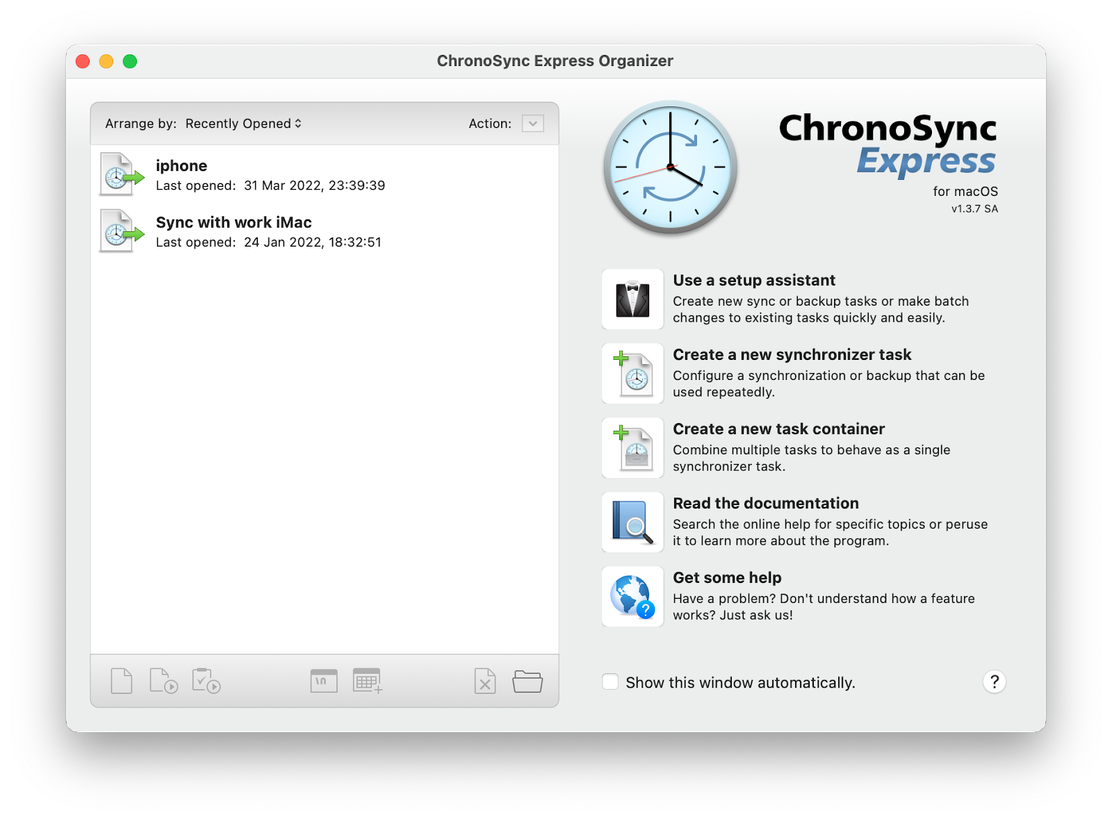 remove chronosync mac