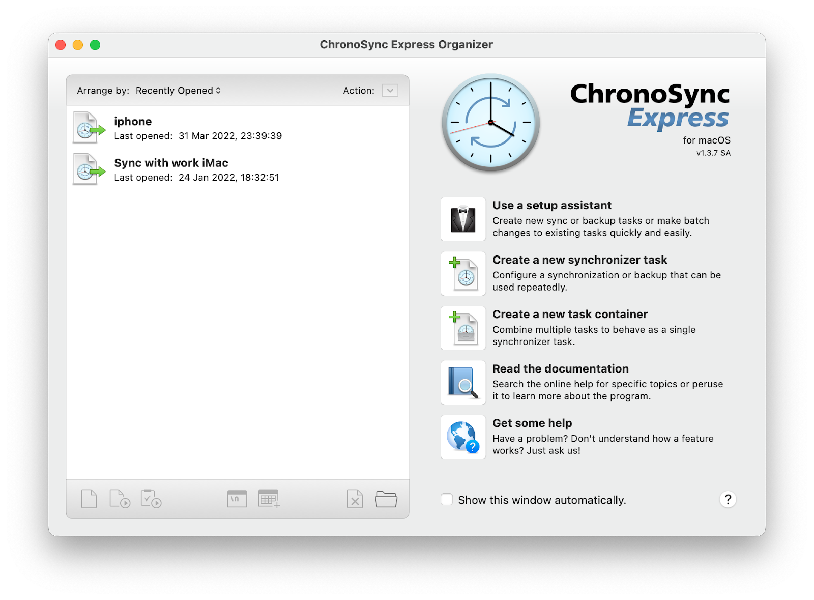 ChronoSync Express mac