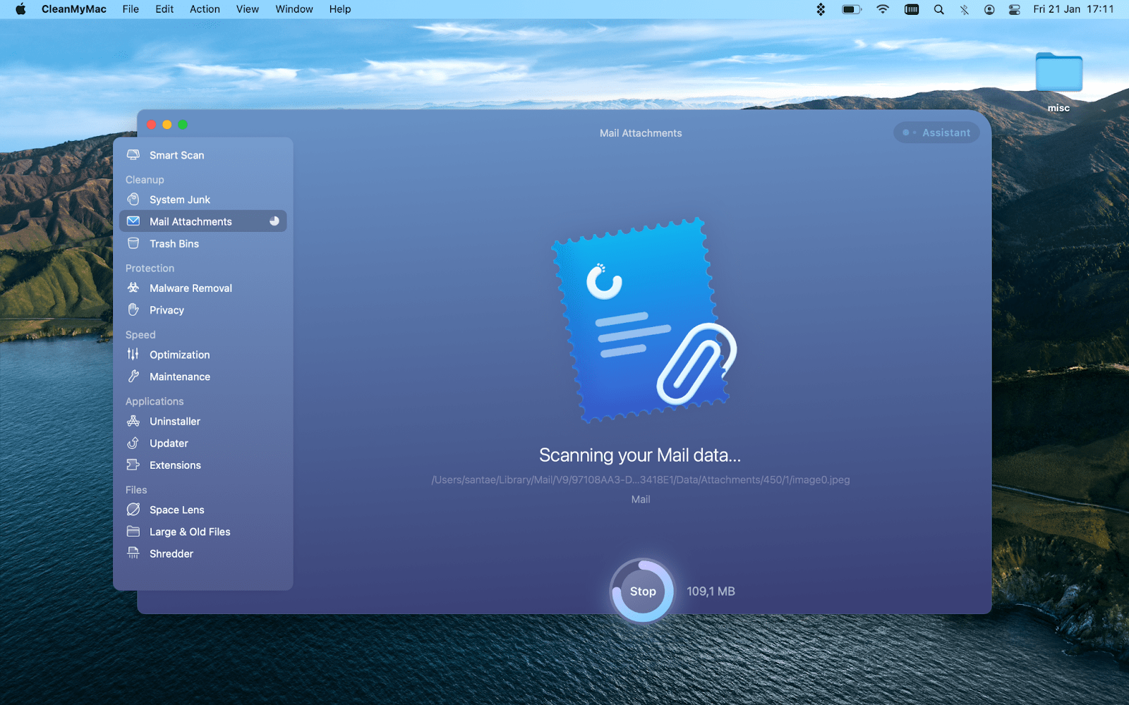 cleanmymac clean mail attachments