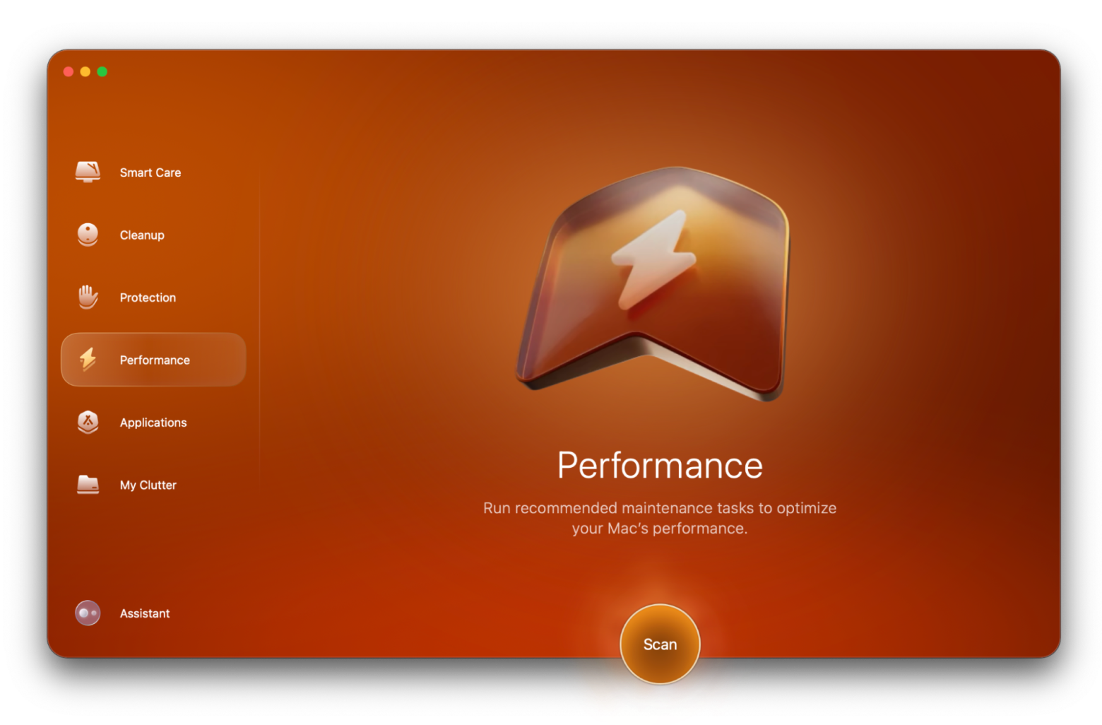 cleanmymac optimizing performance interface