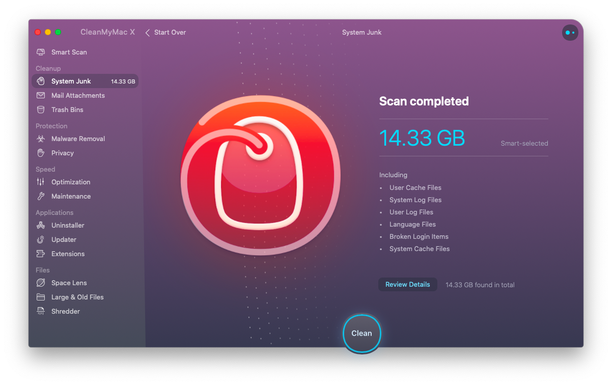 CleanMyMac X Mac cleaner optimizer