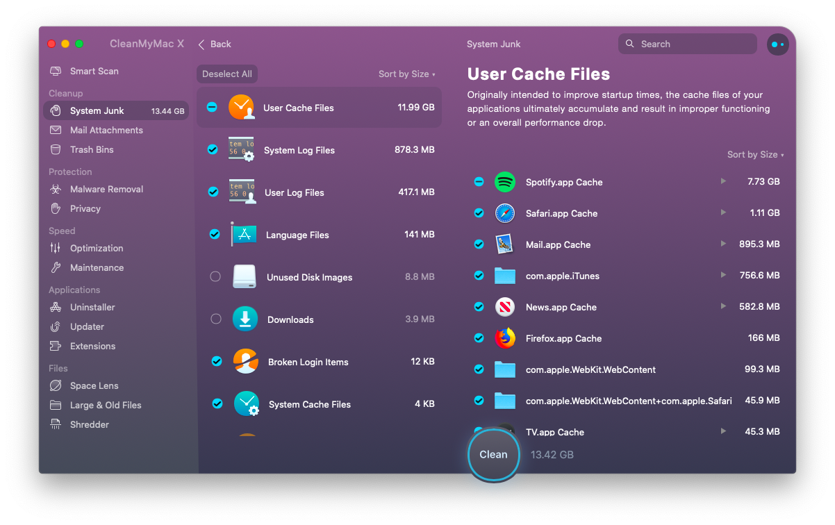 CleanMyMac X Mac optimization app system junk