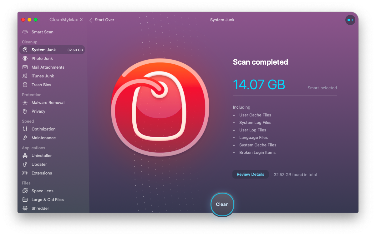 cleanmymac x mac optimize apps