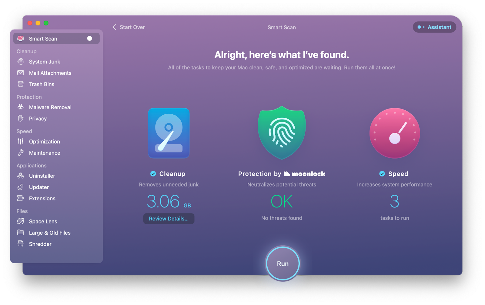 Cleanmymac X smart scan