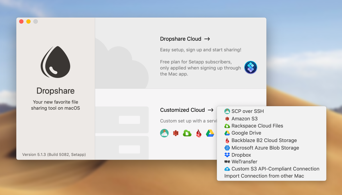 Dropshare Cloud storage