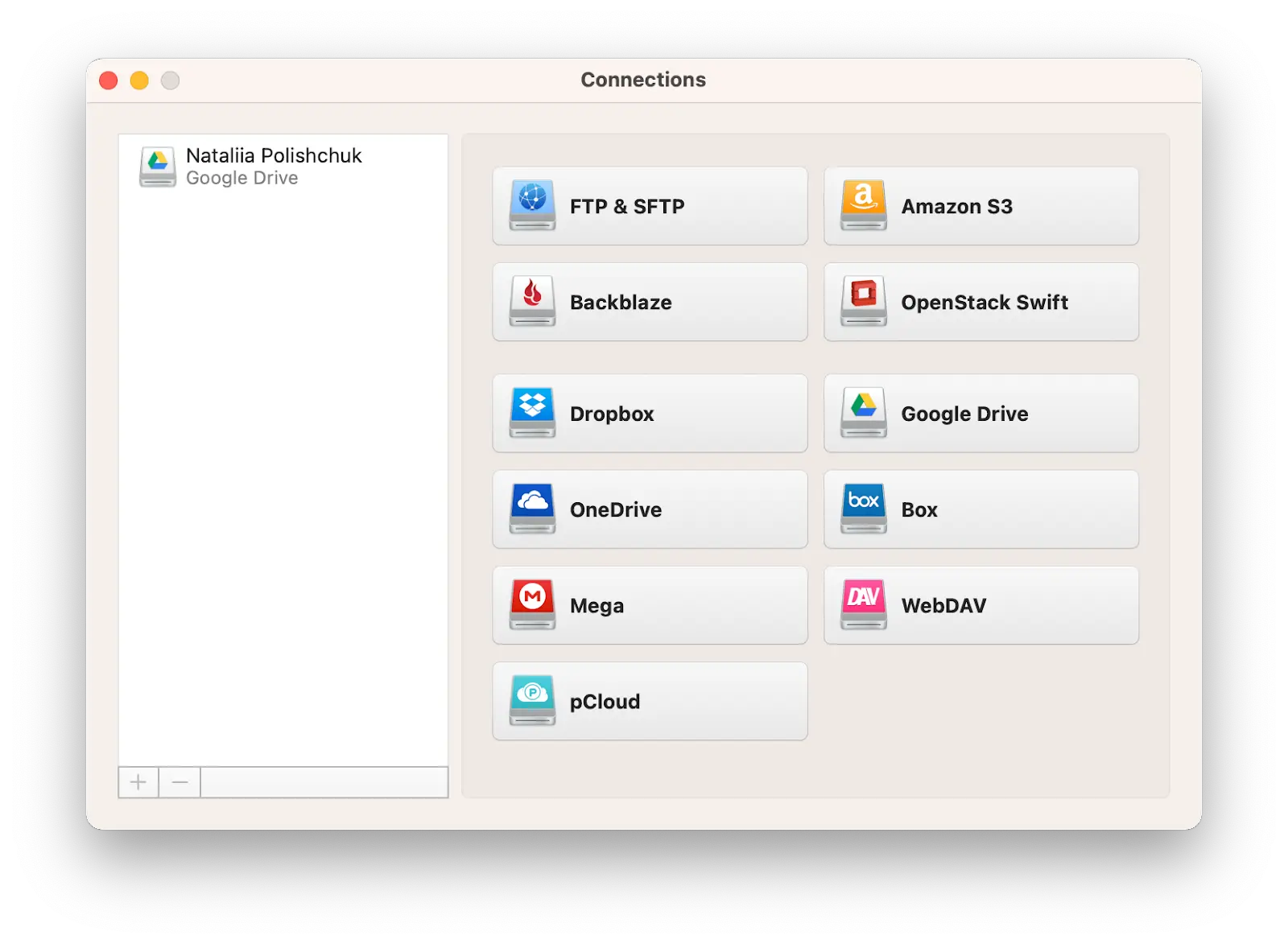 connect cloud drives to macOS