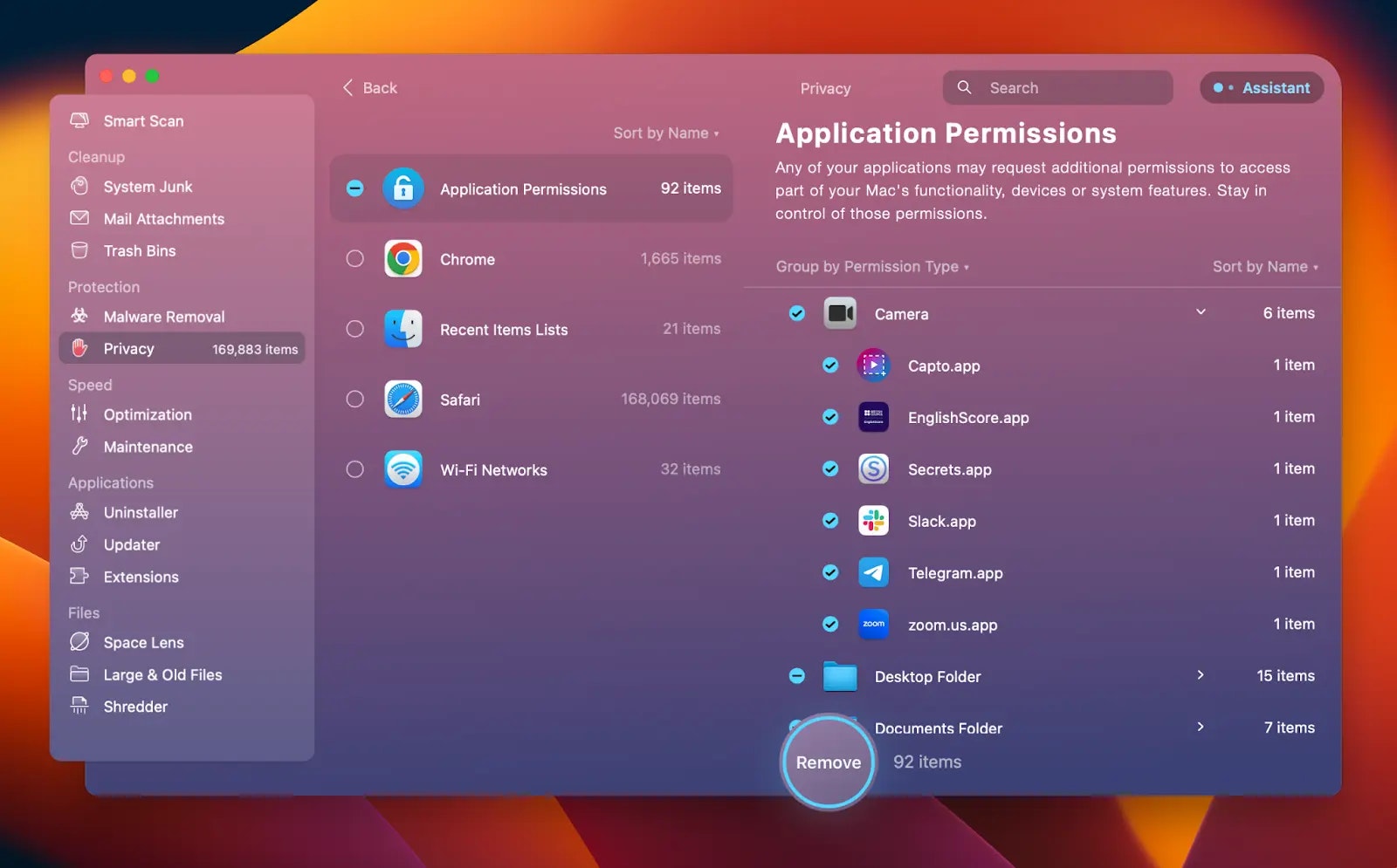 check applications permissions to access your Mac camera