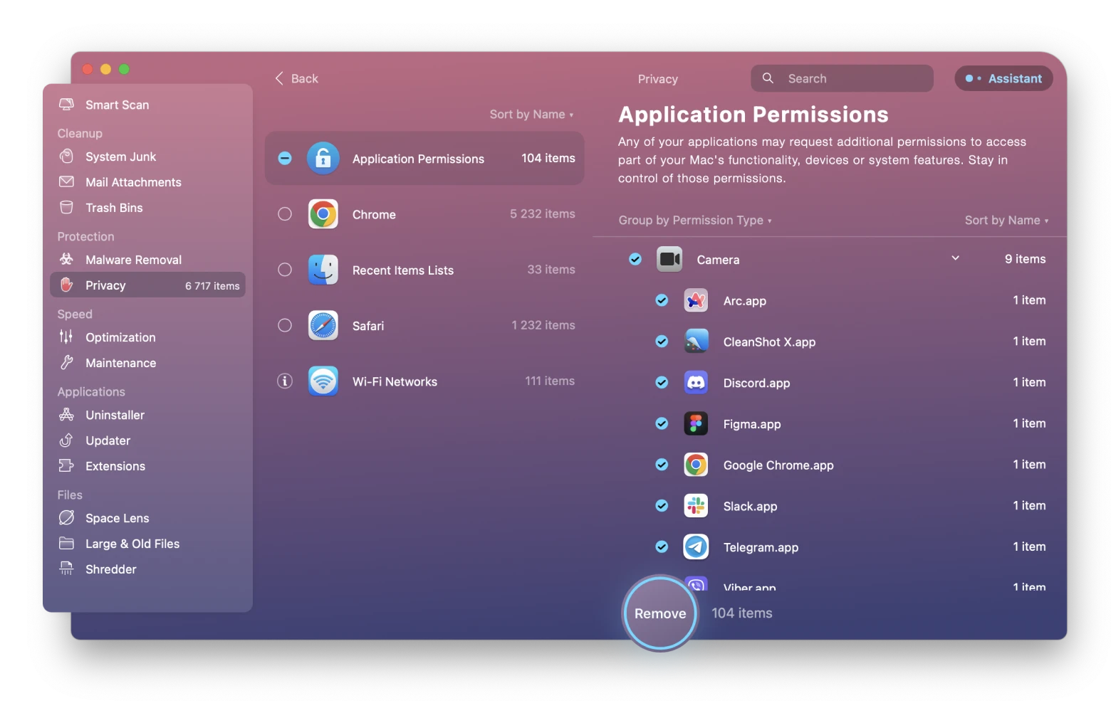 check applications permissions to access your Mac camera