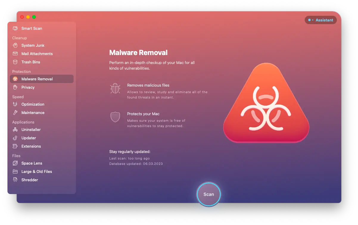 Malware Removal by CleanMyMac