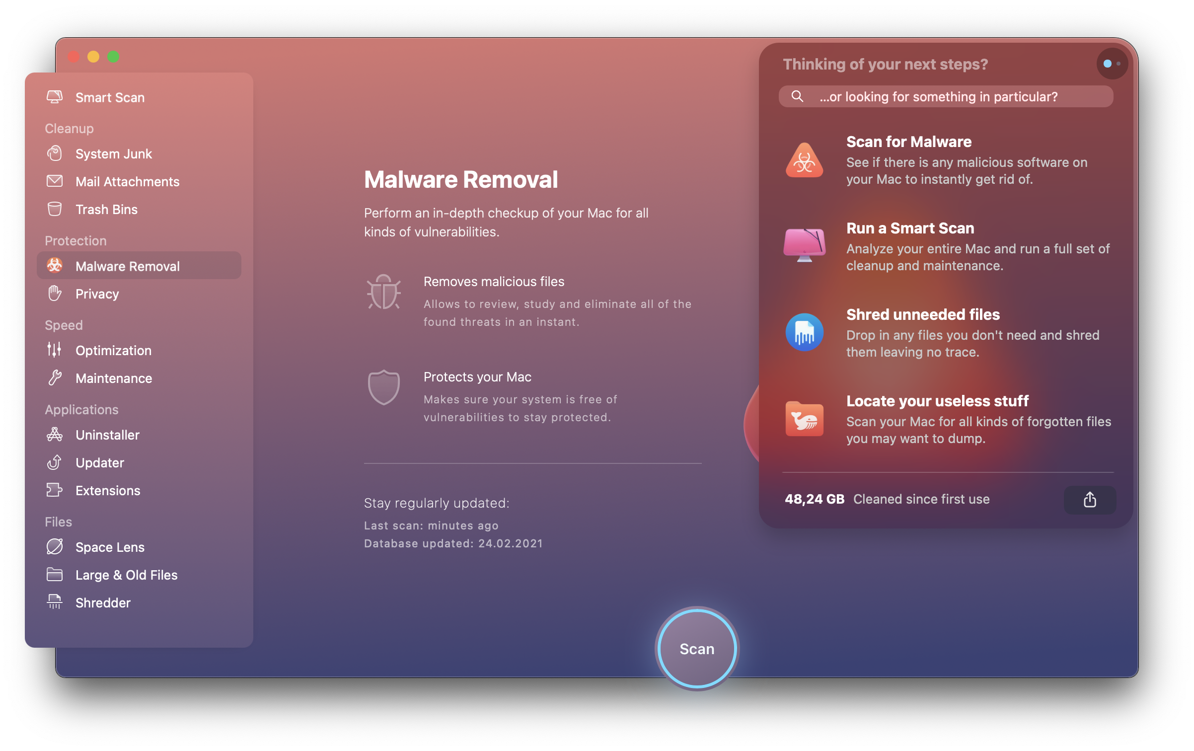 CleanMyMac X malware scanner Mac virus