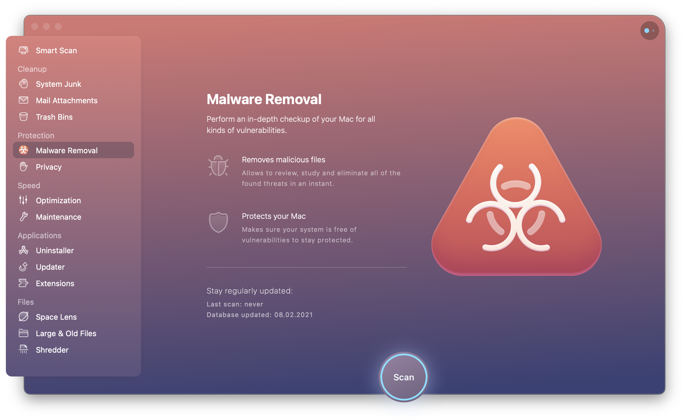 CleanMyMac X malware removal