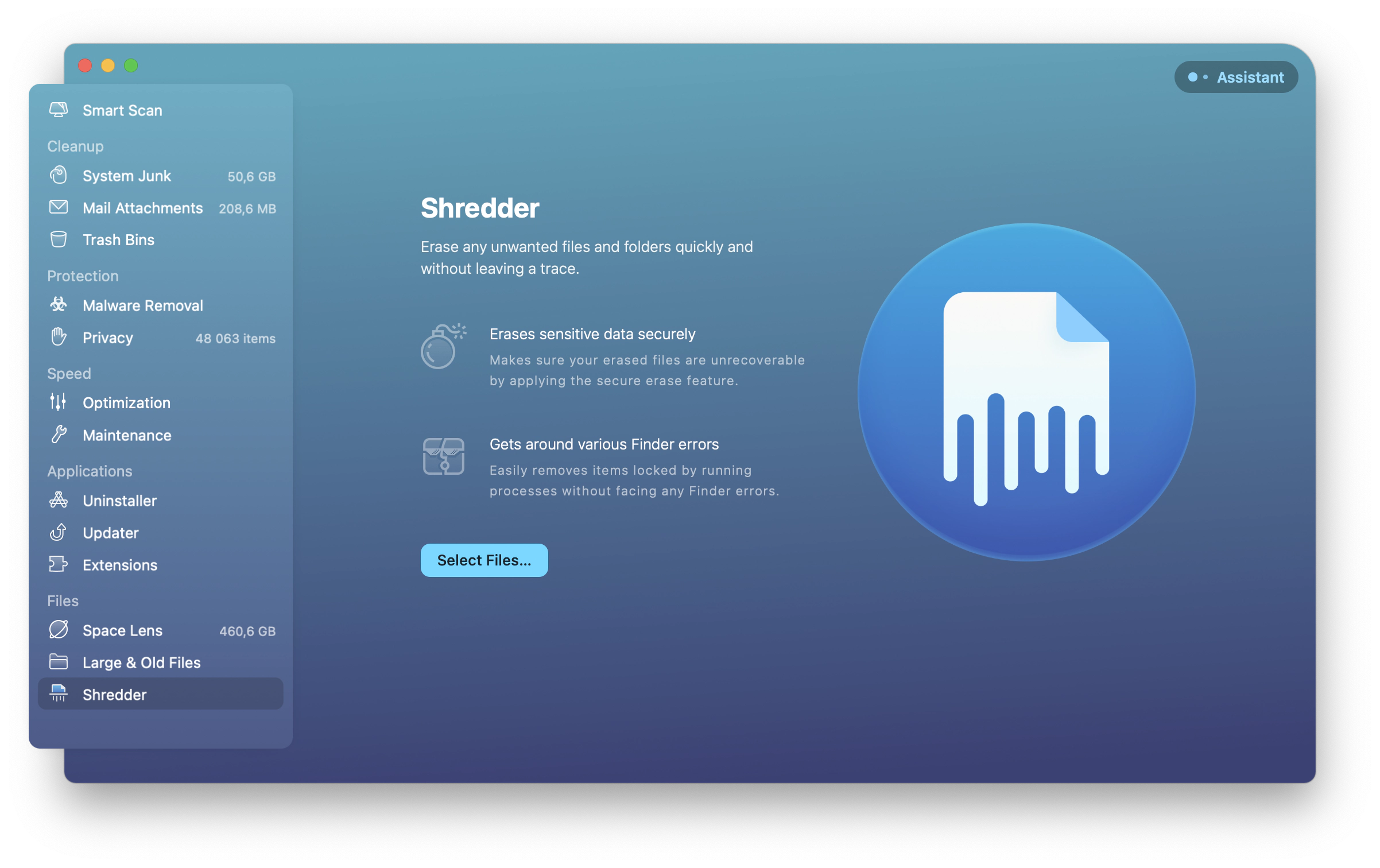 CleanMyMac X Shredder