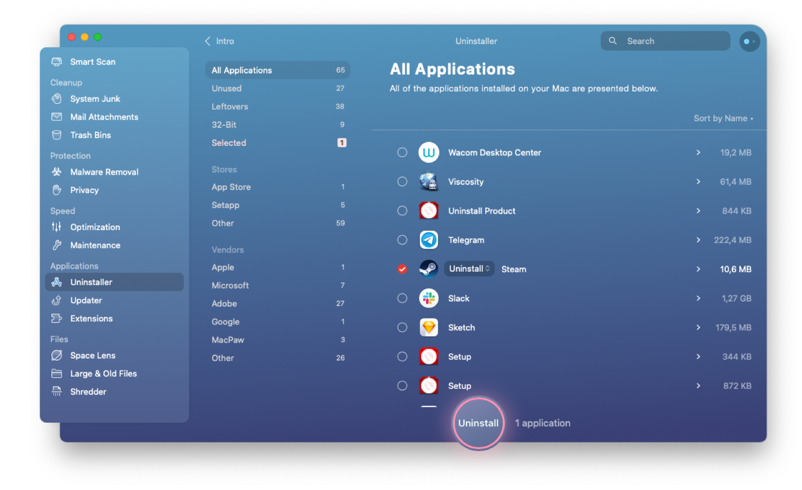 uninstall steam mac cleanmymac x