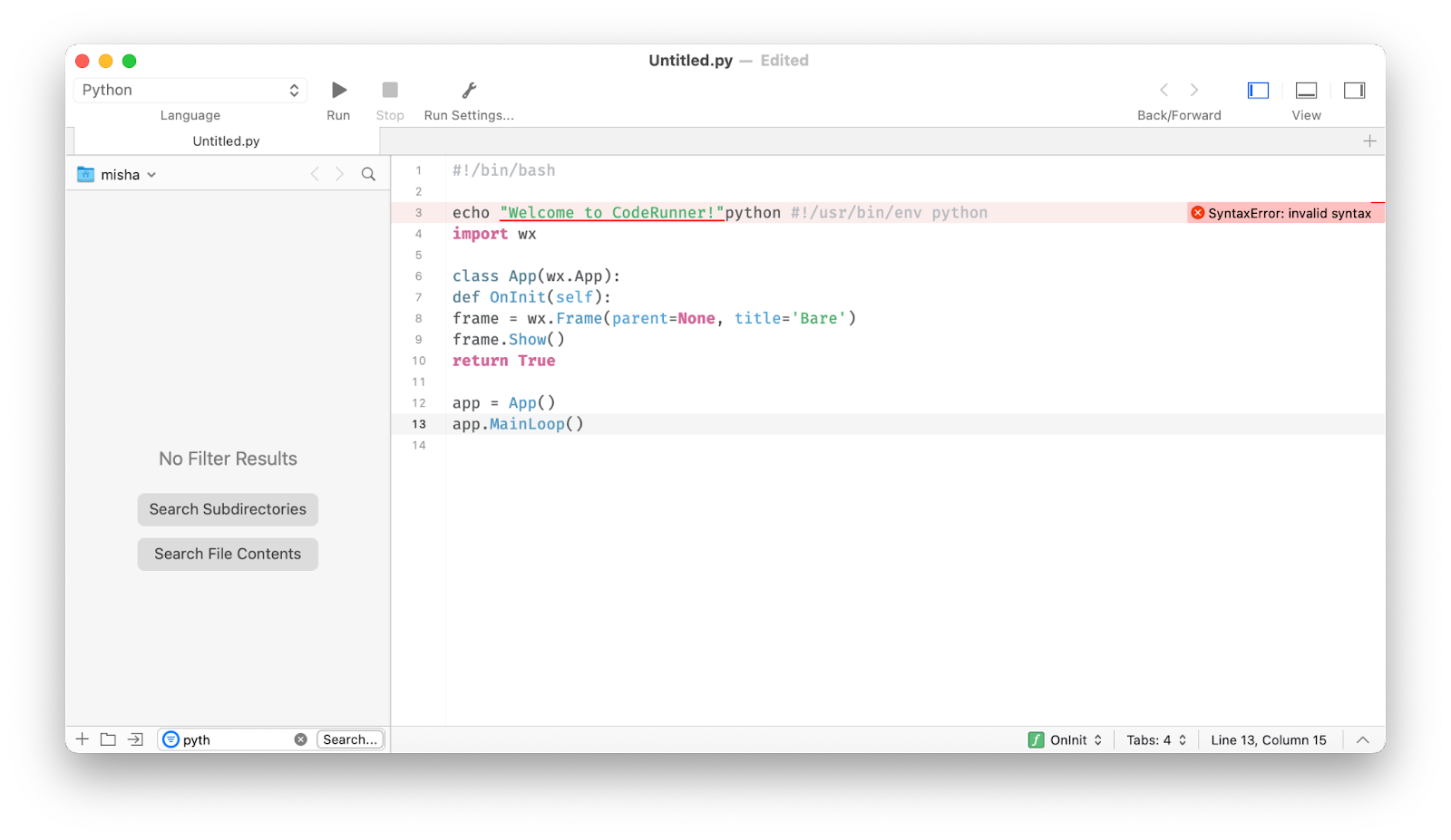 Free python ide for mac os x