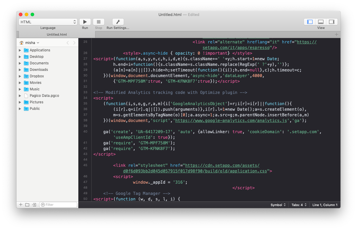 Espresso — The Web Editor for Mac