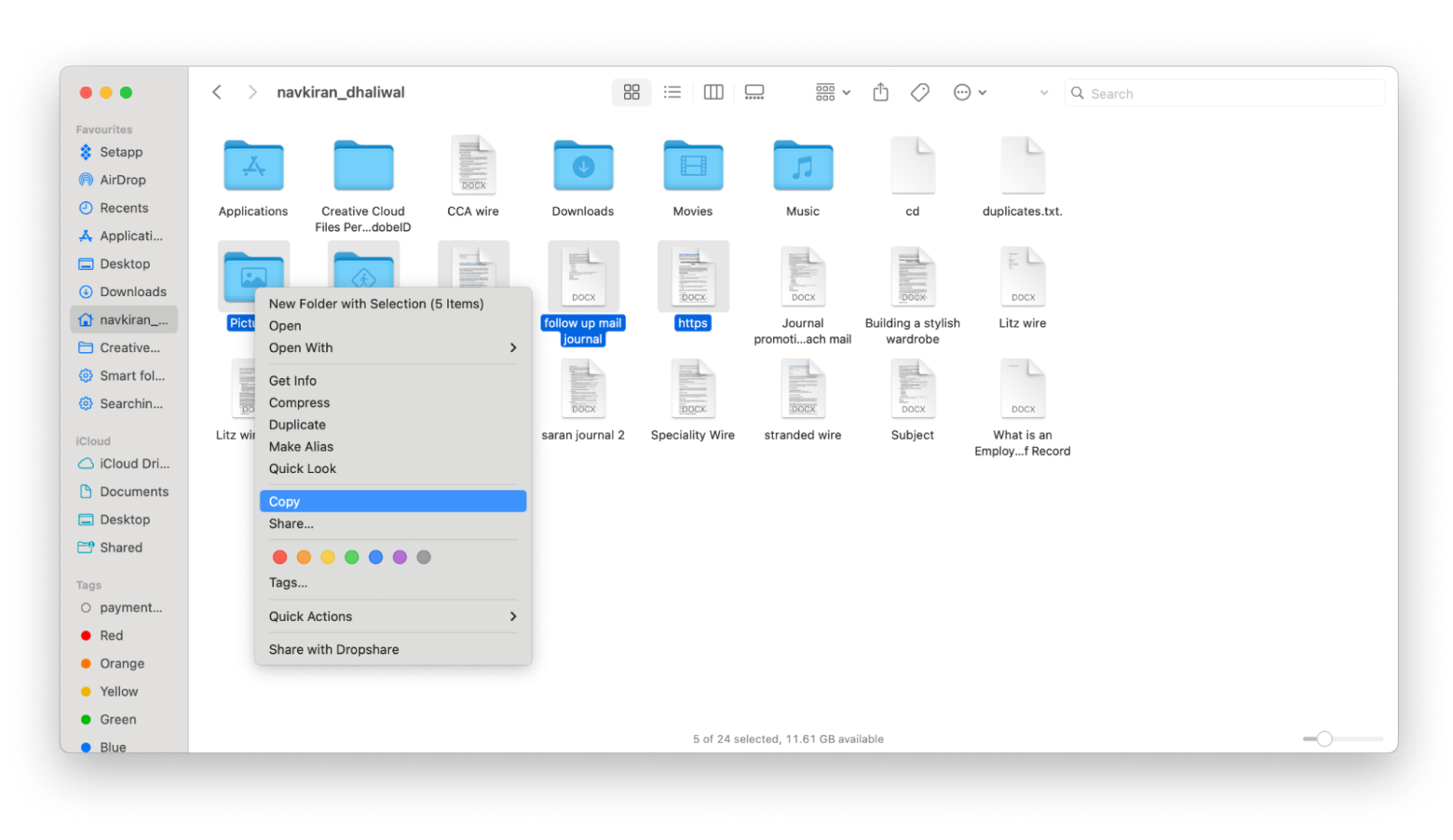 Copy files to the external drive