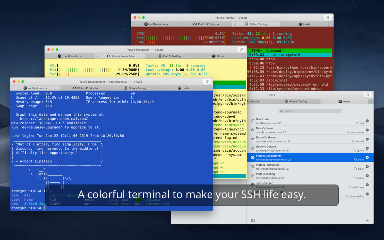 A colorful terminal app