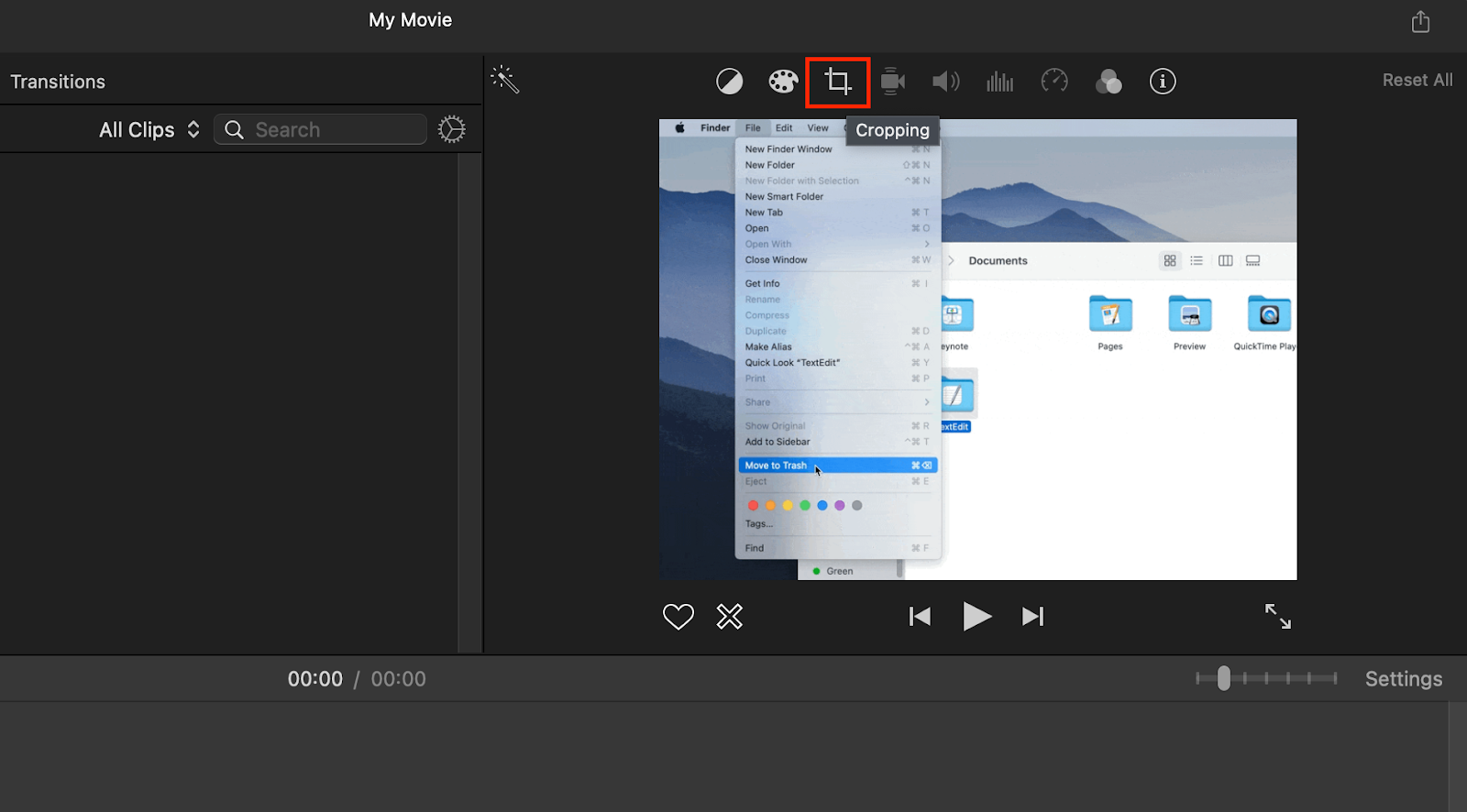 how to crop a video on mac