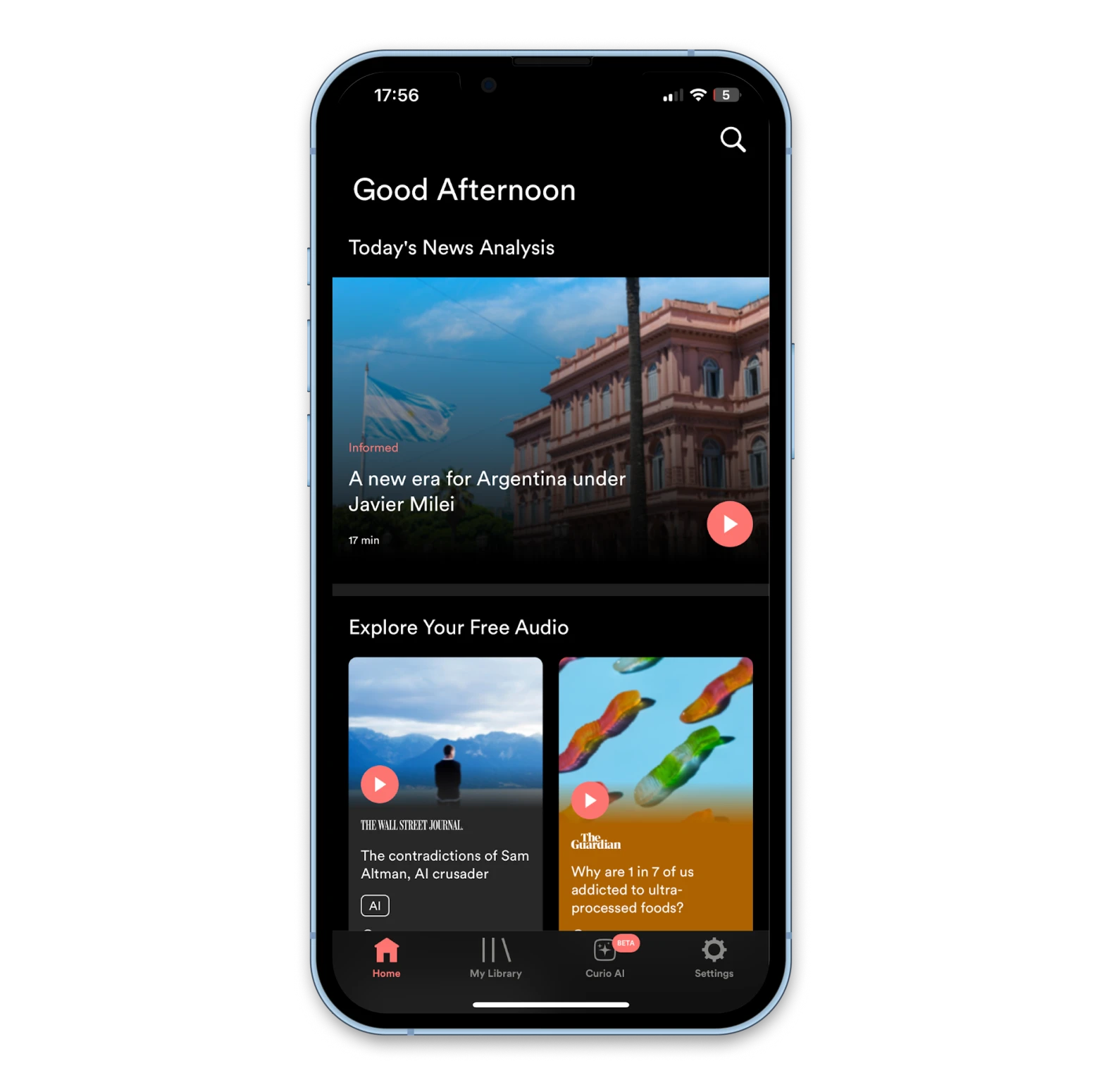 curio main page ios