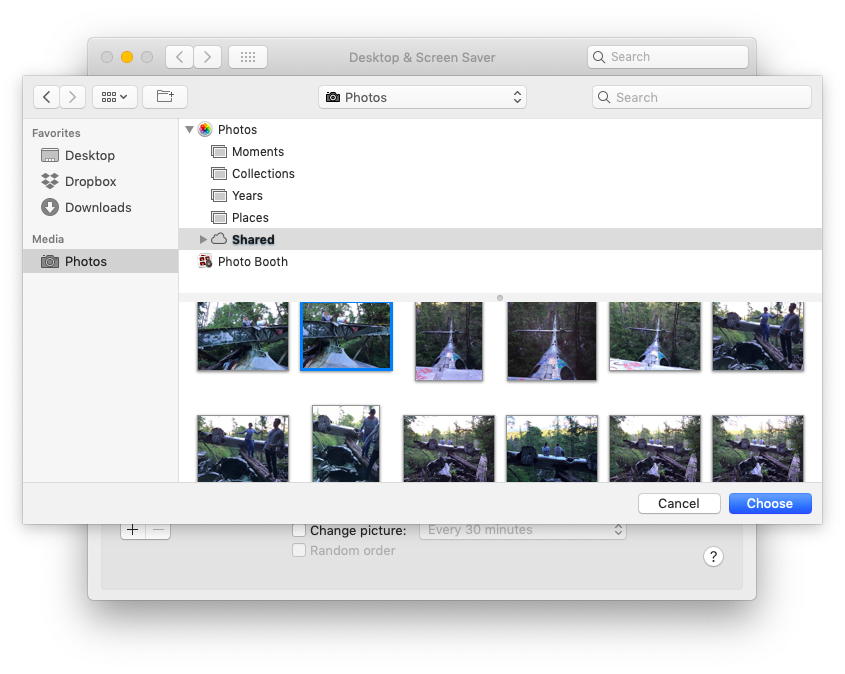 how to have iphotos on screen saver mac sierra