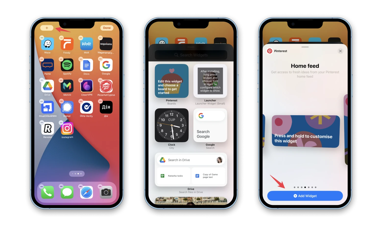 Add Widget to iPhone's Home Screen