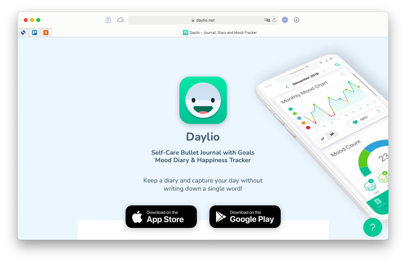 Daylio, an award-winning iOS moodtracker