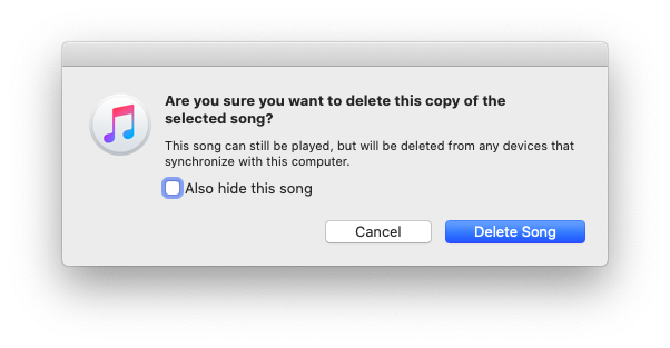 delete duplicate song iTunes Mac Music