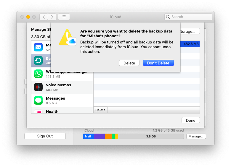 how to backup iphone to icloud without delete from icloud