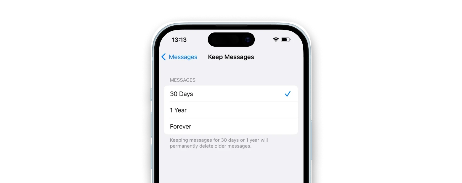 delete message history on iPhone