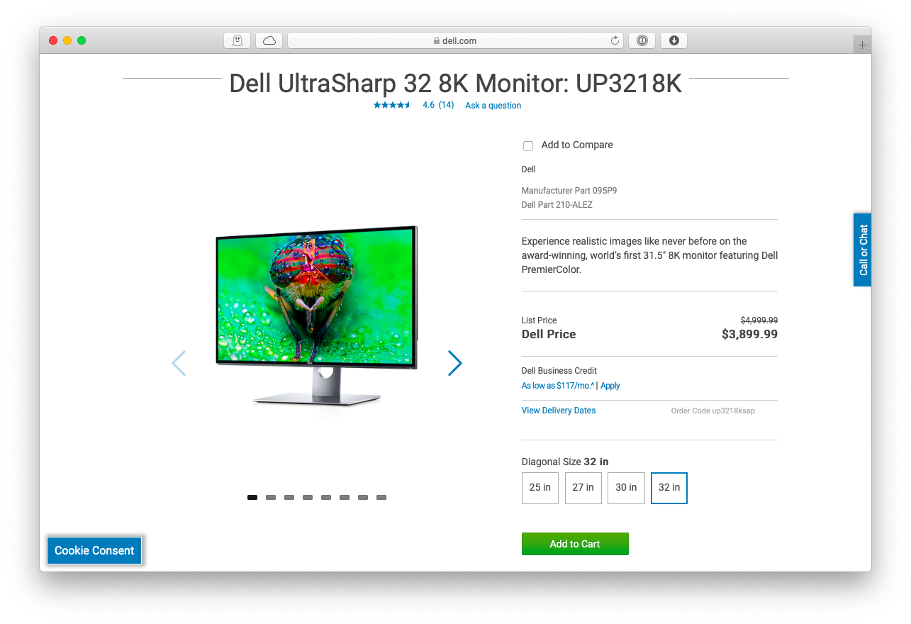 Dell UltraSharp 32-inch 8K