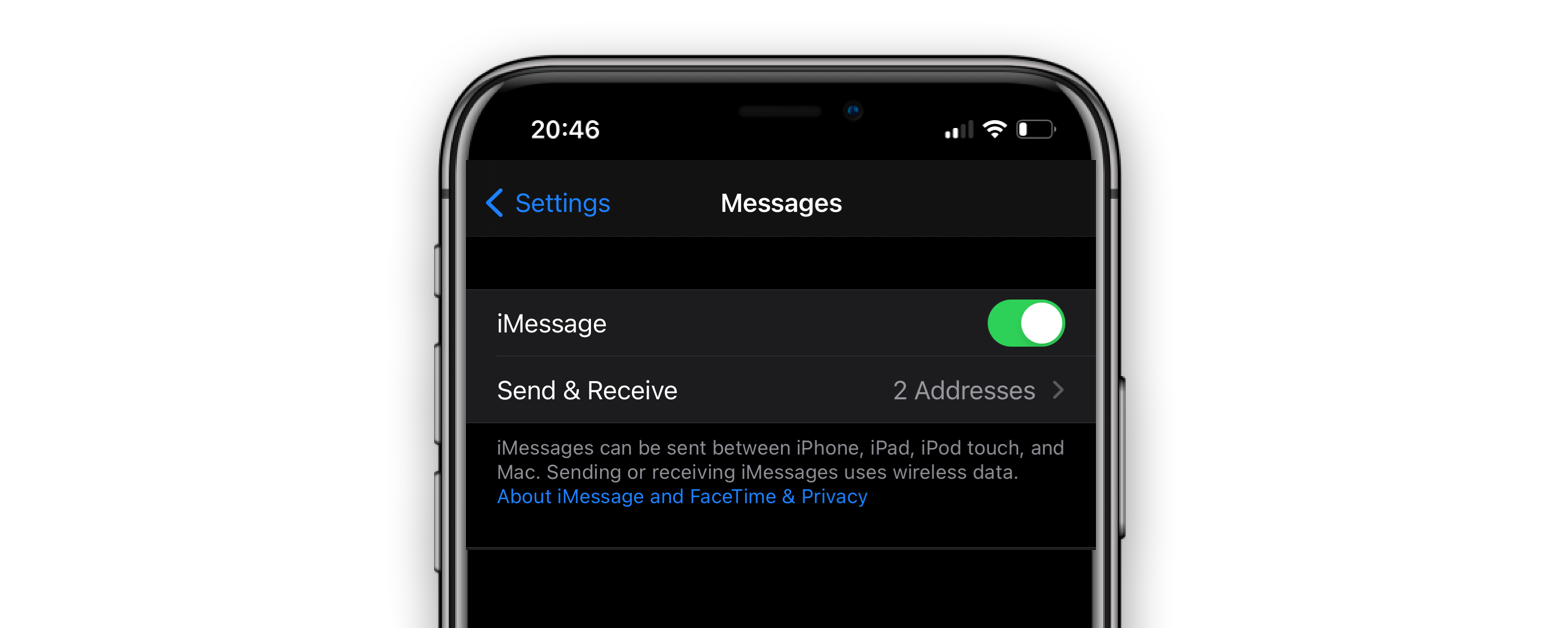 disable imessage iphone