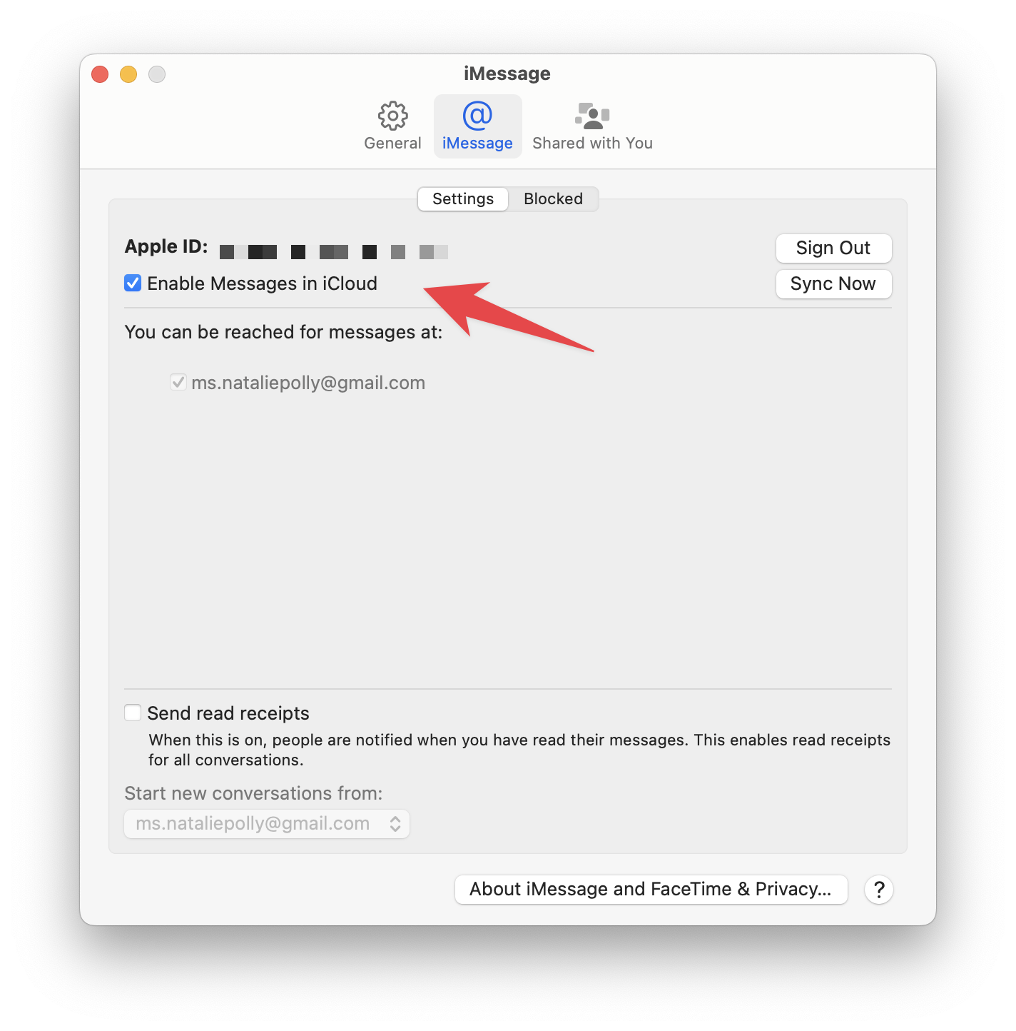 disable imessage on mac