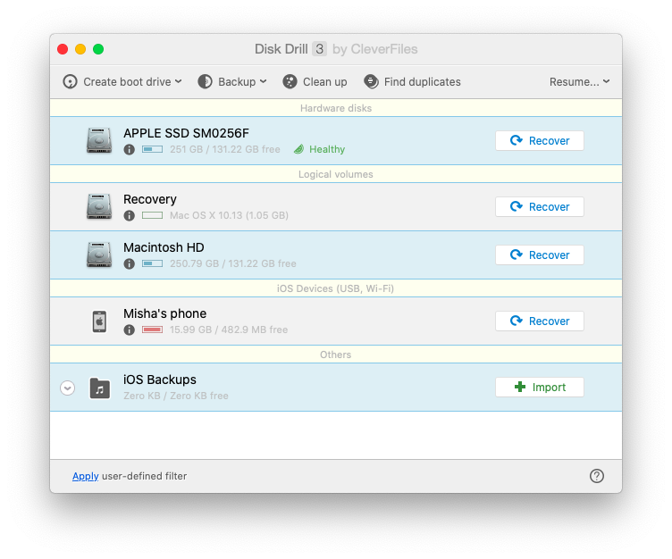 Disk Drill backup Mac recovery