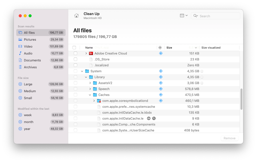 clean up caches with Disk Drill