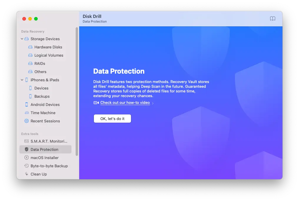 Bảo vệ dữ liệu của Disk Drill