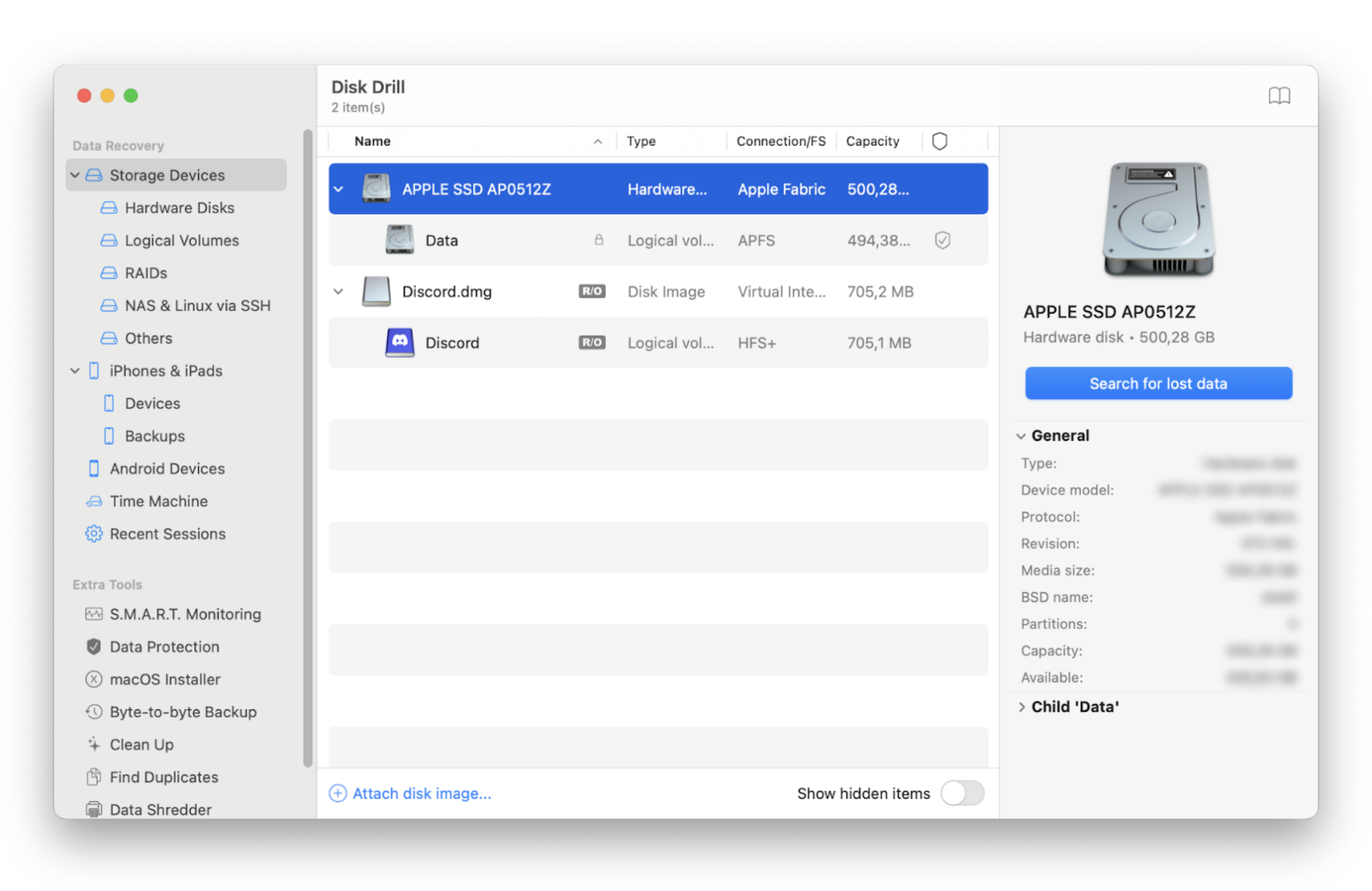 disk drill data recovery tool