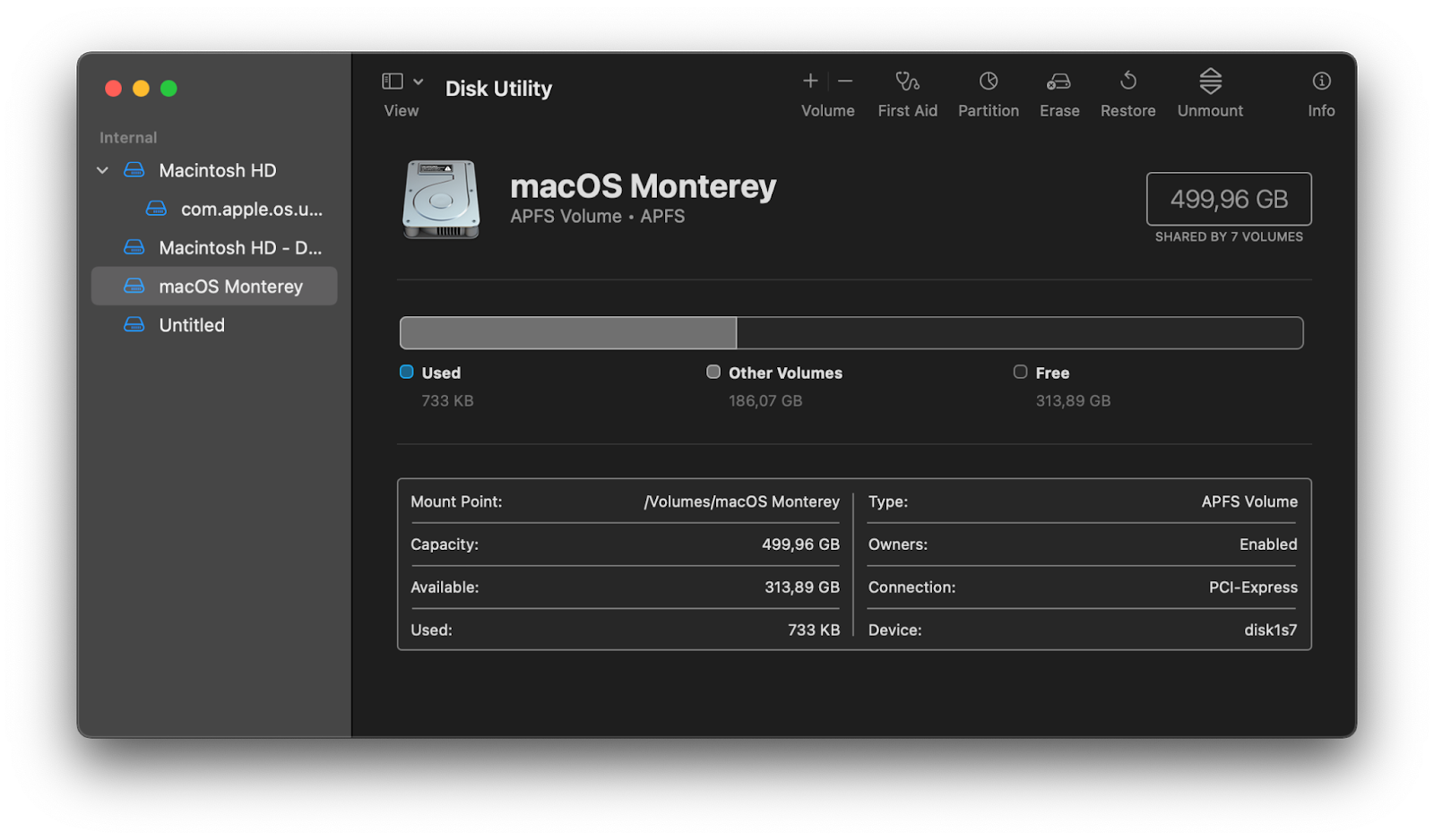 deleting macOS Monterey from your drive with Disk Utility