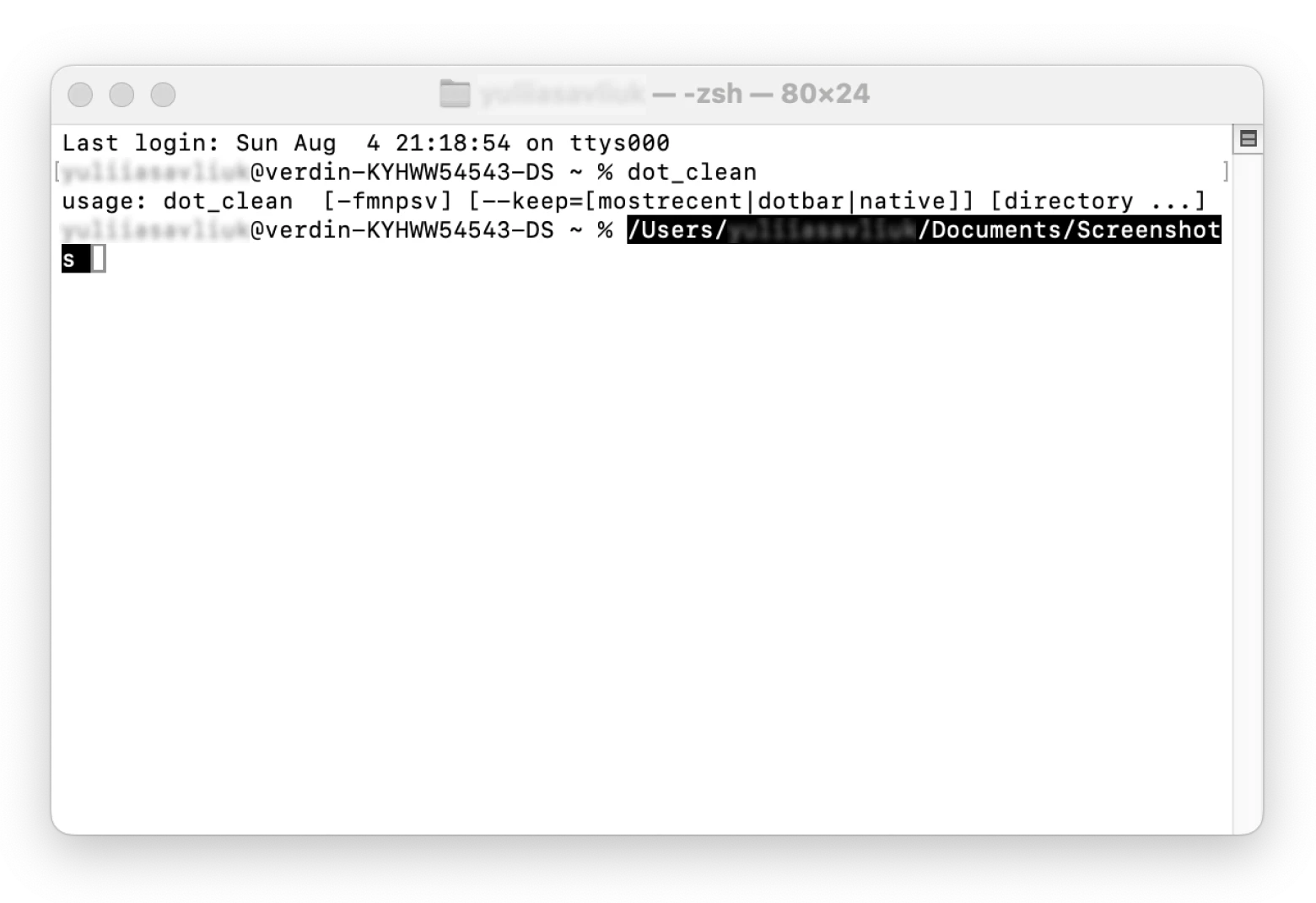 run dot_clean with Terminal run dot_clean with Terminal