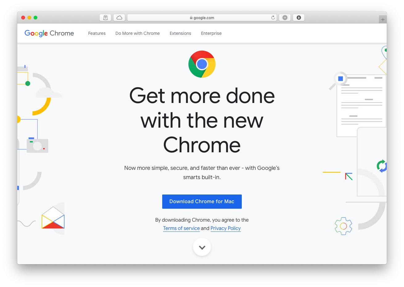 how can i set a default size for chrome on a mac
