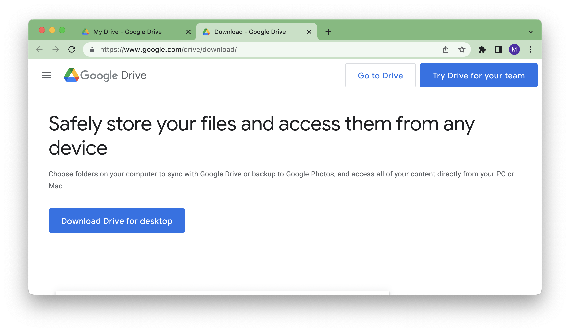 Download Drive for desktop