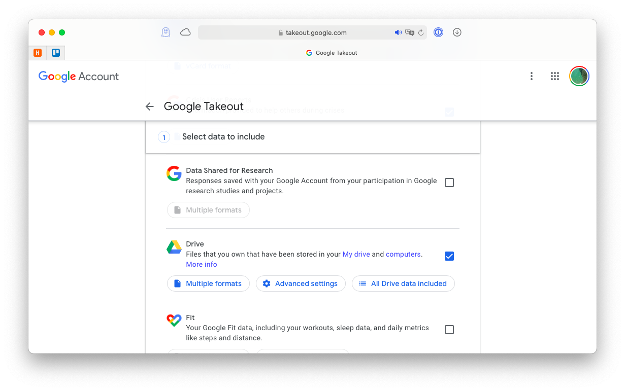 Google Takeout