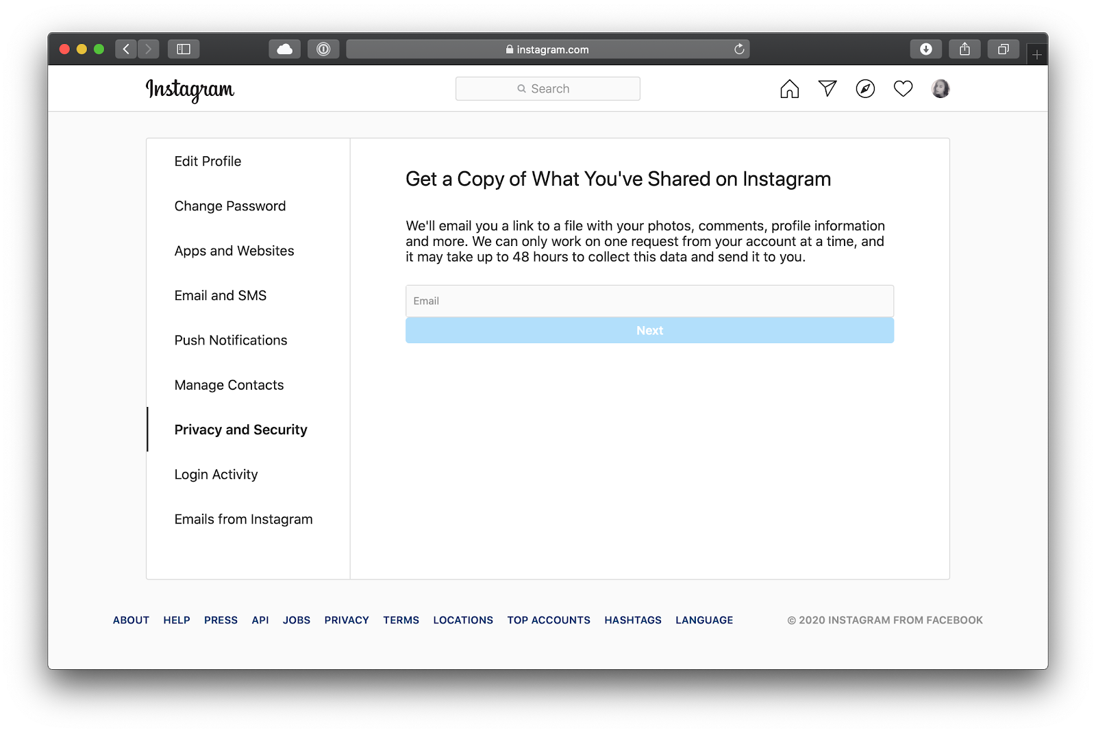 how to download instagram pictures on mac