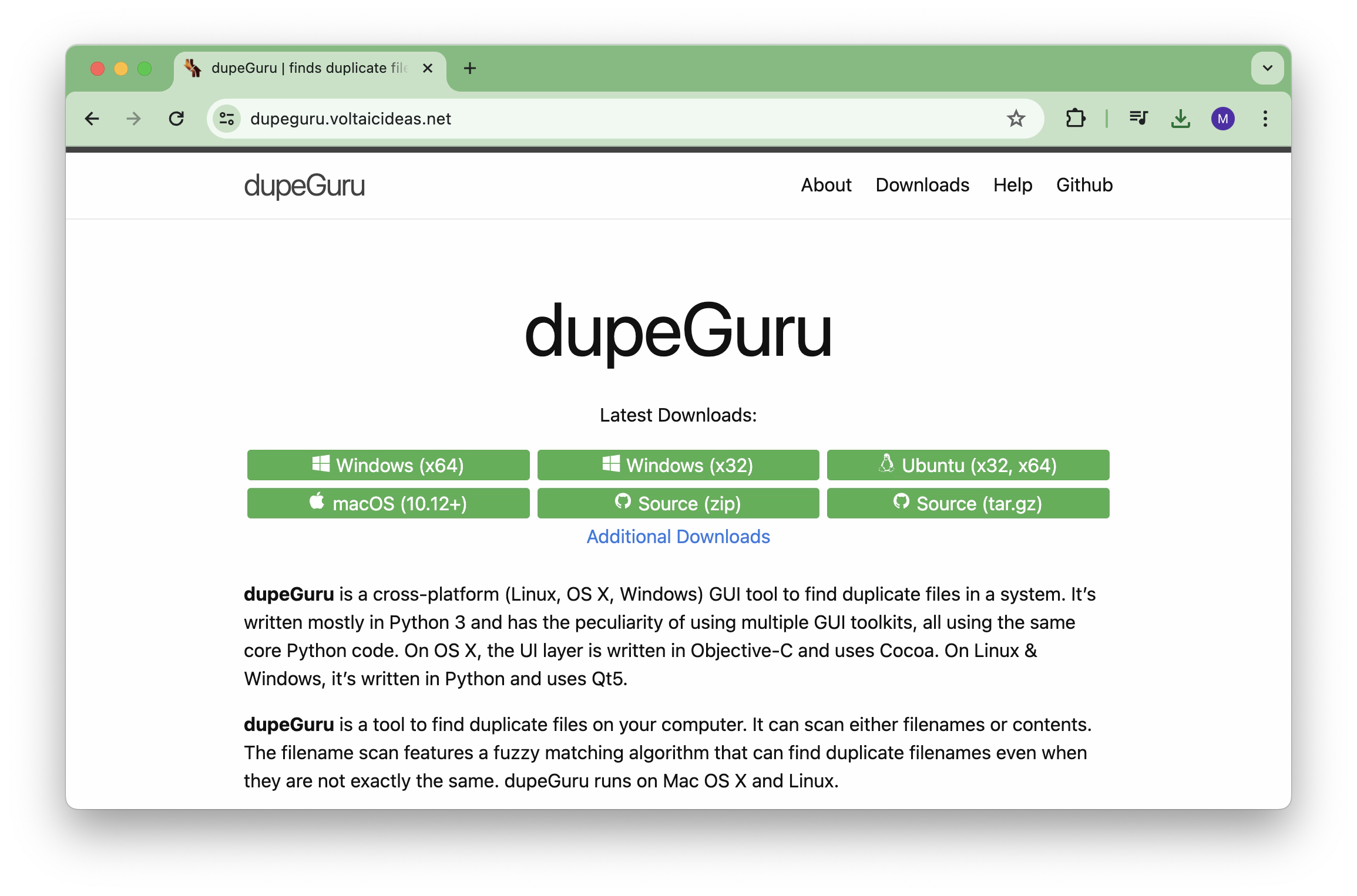 dupeGuru website